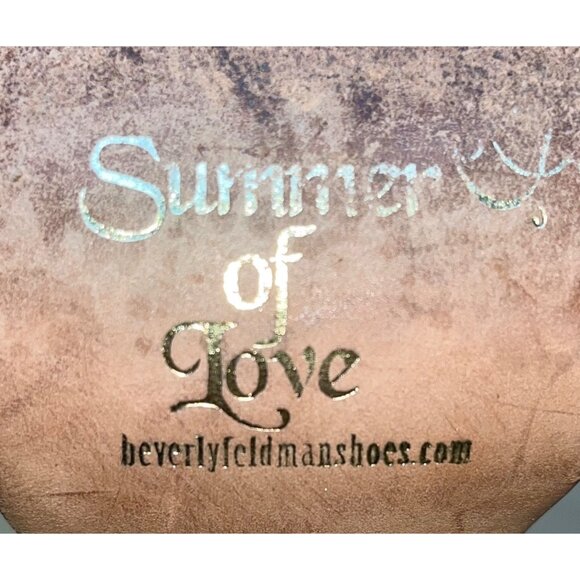 Beverly Feldman Women’s Beige Leather Rhinestone Detail T-Strap Heels Size 7.5M - Picture 9 of 10